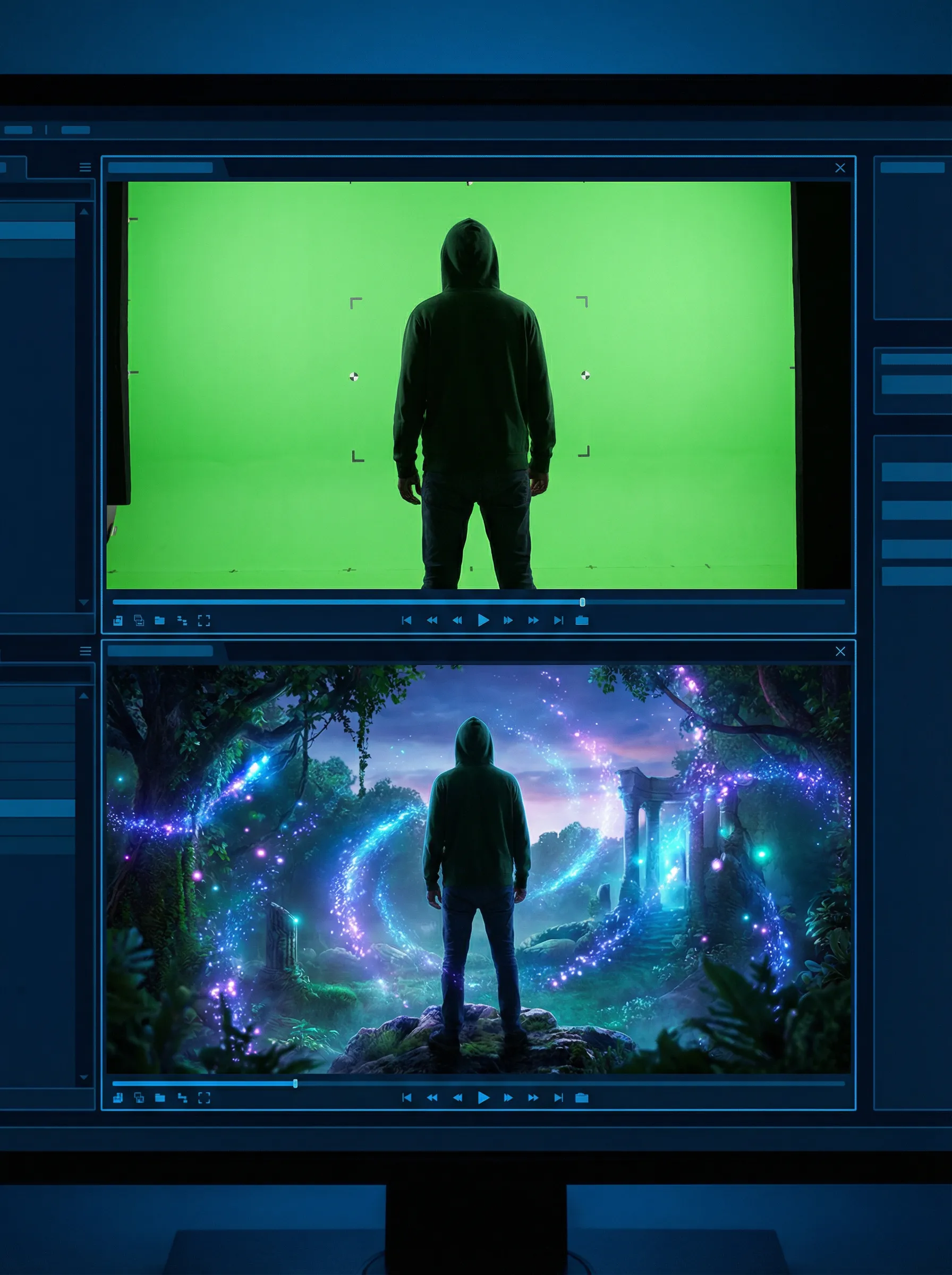 黑料网 绿幕抠图合成 - 奇幻场景VFX特效